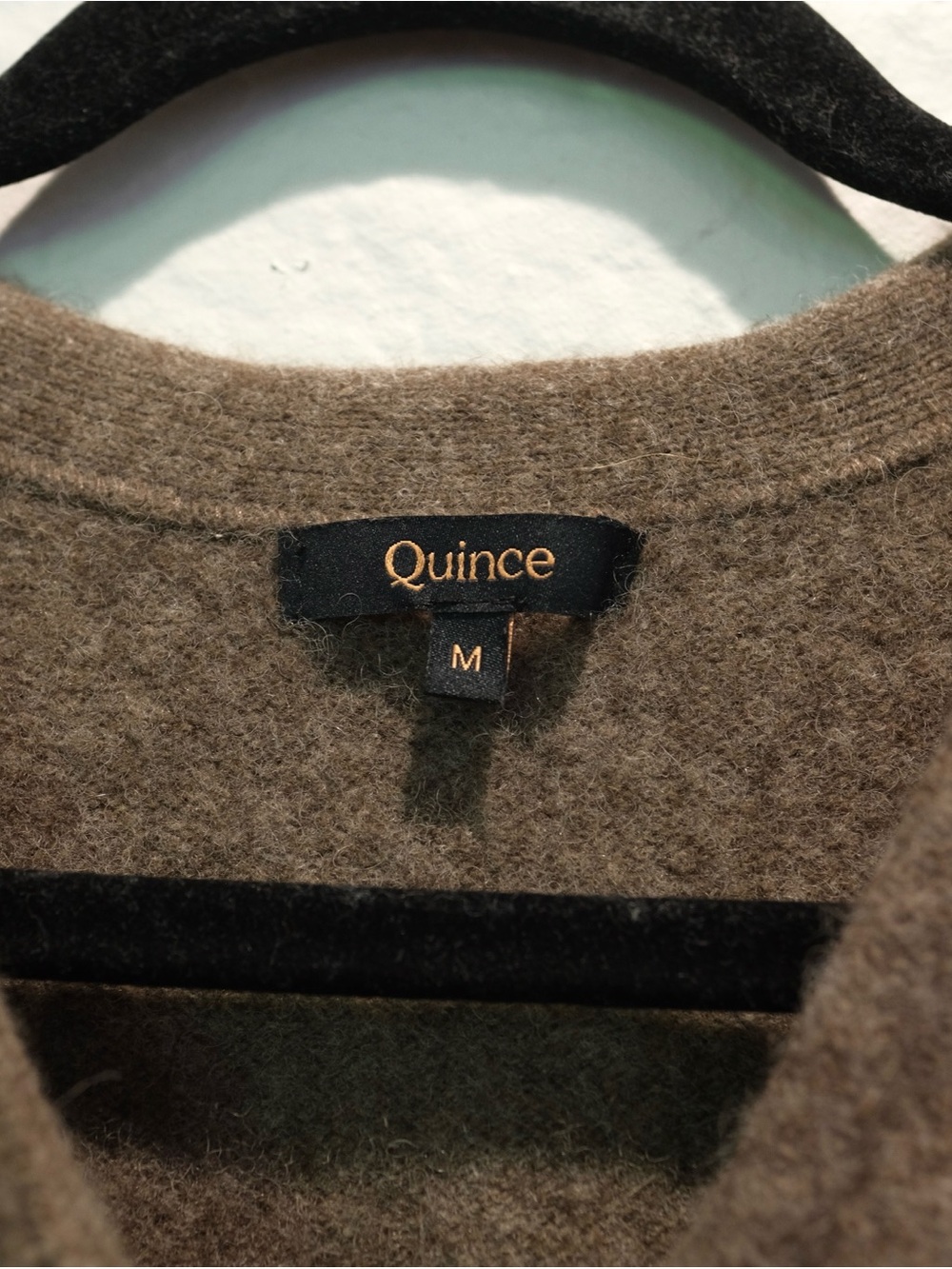 Quince 100% Yak Cardigan Size XS *see meas Brown V-Neck Minimalist Quiet Luxury - Picture 4 of 6